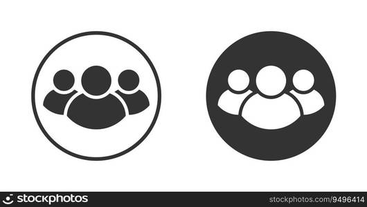 Teamwork icon. Business collaborate icon. Management symbol. Flat vector illustration.