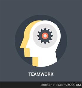 teamwork icon concept. Abstract vector illustration of teamwork icon concept