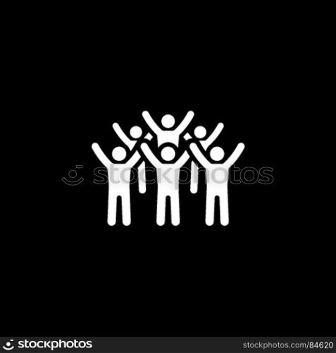 Teamwork Icon. Flat Design.. Teamwork Icon. Flat Design. Group of People with Leader Concept. Isolated Illustration. App Symbol or UI element.