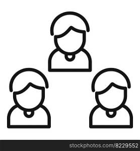 Teamwork icon outline vector. Business people. Digital mobile. Teamwork icon outline vector. Business people