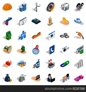 Teamwork icons set. Isometric style of 36 teamwork vector icons for web isolated on white background. Teamwork icons set, isometric style