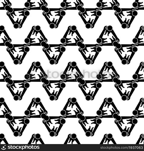 Teamwork pattern seamless background texture repeat wallpaper geometric vector. Teamwork pattern seamless vector