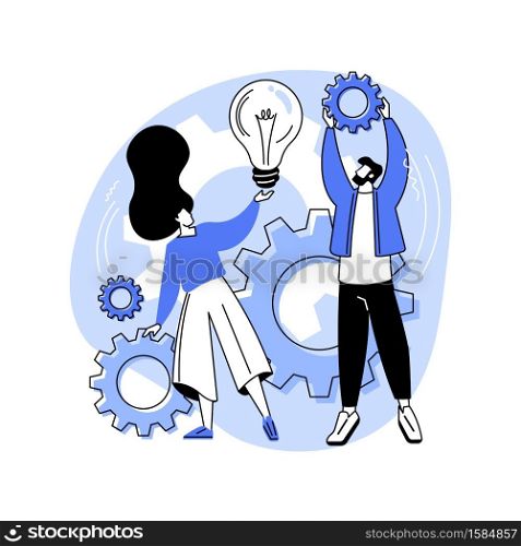 Teamwork power abstract concept vector illustration. Effective team-working, project delivery, team members skills, teamwork solutions, effective collaboration, goal achievement abstract metaphor.. Teamwork power abstract concept vector illustration.