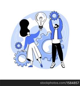 Teamwork power abstract concept vector illustration. Effective team-working, project delivery, team members skills, teamwork solutions, effective collaboration, goal achievement abstract metaphor.. Teamwork power abstract concept vector illustration.