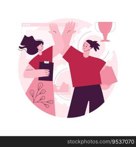 Teamwork power abstract concept vector illustration. Effective team-working, project delivery, team members skills, teamwork solutions, effective collaboration, goal achievement abstract metaphor.. Teamwork power abstract concept vector illustration.