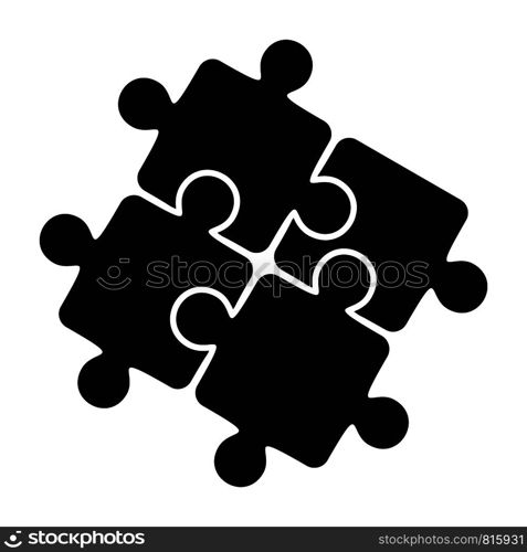 Teamwork solution puzzle icon. Simple illustration of teamwork solution puzzle vector icon for web design isolated on white background. Teamwork solution puzzle icon, simple style