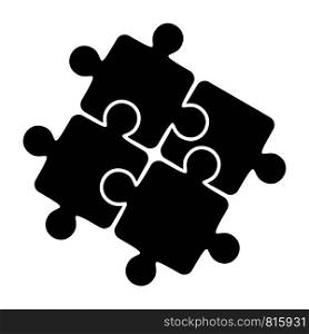 Teamwork solution puzzle icon. Simple illustration of teamwork solution puzzle vector icon for web design isolated on white background. Teamwork solution puzzle icon, simple style