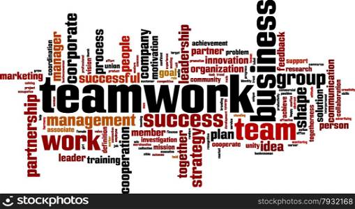 Teamwork word cloud concept. Vector illustration