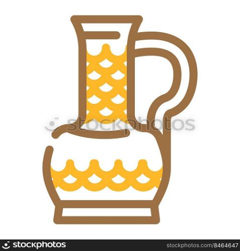 teapot arabian jug color icon vector. teapot arabian jug sign. isolated symbol illustration. teapot arabian jug color icon vector illustration