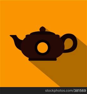 Teapot icon. Flat illustration of teapot vector icon for web design. Teapot icon, flat style