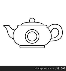 Teapot icon. Outline illustration of teapot vector icon for web design. Teapot icon, outline style