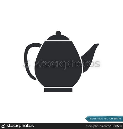Teapot Icon Vector Template Illustration Design
