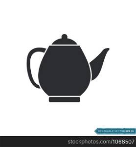 Teapot Icon Vector Template Illustration Design