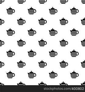 Teapot pattern. Simple illustration of teapot vector pattern for web design. Teapot pattern, simple style