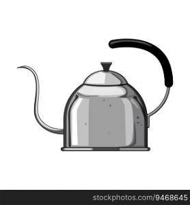 teapot steel drip kettle cartoon. cup metal, stainless tea, pot boiler teapot steel drip kettle sign. isolated symbol vector illustration. teapot steel drip kettle cartoon vector illustration
