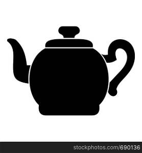 Teapot with cap icon. Simple illustration of teapot with cap vector icon for web. Teapot with cap icon, simple style