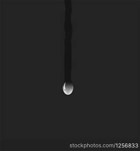teardrop , weeping on the black sheet, a concept of sadness and suffering. Vector background