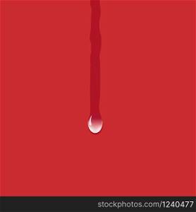 teardrop , weeping on the red sheet, a concept of sadness and suffering. Vector background
