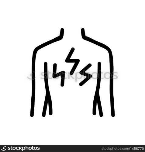 tearing cough in human lungs icon vector. tearing cough in human lungs sign. isolated contour symbol illustration. tearing cough in human lungs icon vector outline illustration