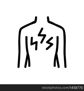 tearing cough in human lungs icon vector. tearing cough in human lungs sign. isolated contour symbol illustration. tearing cough in human lungs icon vector outline illustration