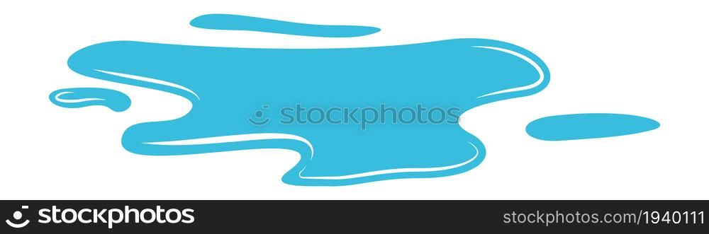 Tears Water puddle. Wet stain. Cartoon spill illustration isolated on white background.. Tears Water puddle. Wet stain. Cartoon spill illustration.