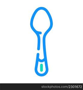 teaspoon kitchen utensil color icon vector. teaspoon kitchen utensil sign. isolated symbol illustration. teaspoon kitchen utensil color icon vector illustration