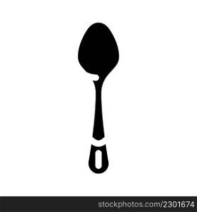 teaspoon kitchen utensil glyph icon vector. teaspoon kitchen utensil sign. isolated contour symbol black illustration. teaspoon kitchen utensil glyph icon vector illustration