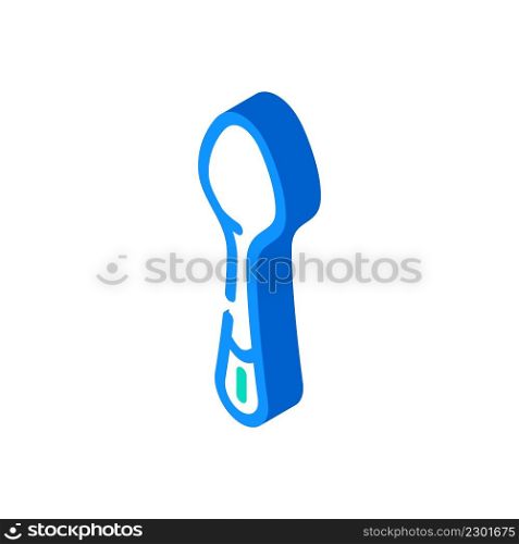 teaspoon kitchen utensil isometric icon vector. teaspoon kitchen utensil sign. isolated symbol illustration. teaspoon kitchen utensil isometric icon vector illustration