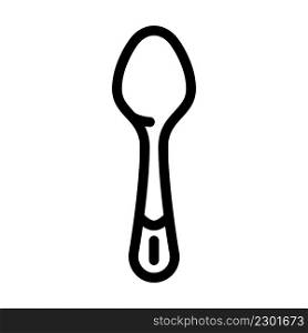 teaspoon kitchen utensil line icon vector. teaspoon kitchen utensil sign. isolated contour symbol black illustration. teaspoon kitchen utensil line icon vector illustration