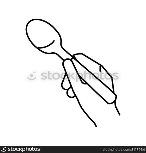 teaspoon utensil line icon vector. teaspoon utensil sign. isolated contour symbol black illustration. teaspoon utensil line icon vector illustration