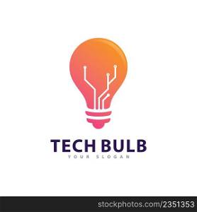 Tech Bulb logo vector. Creative Technology Logo design concept 