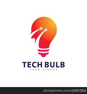 Tech Bulb logo vector. Creative Technology Logo design concept