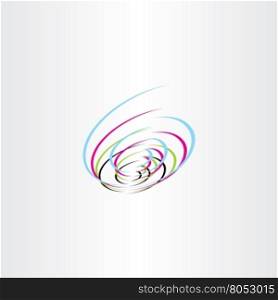 tech colorful logo vector spiral icon design