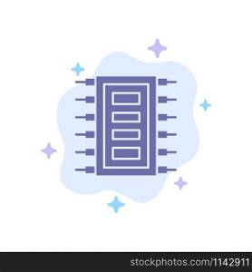 Tech, Hardware, Chip, Computer, Connect Blue Icon on Abstract Cloud Background