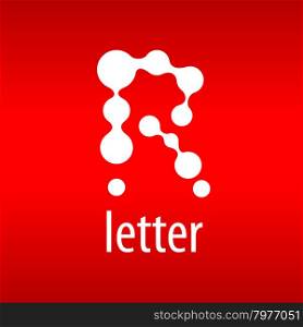 tech vector logo letter R on a red background