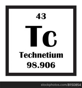 Technetium chemical element icon vector illustration design
