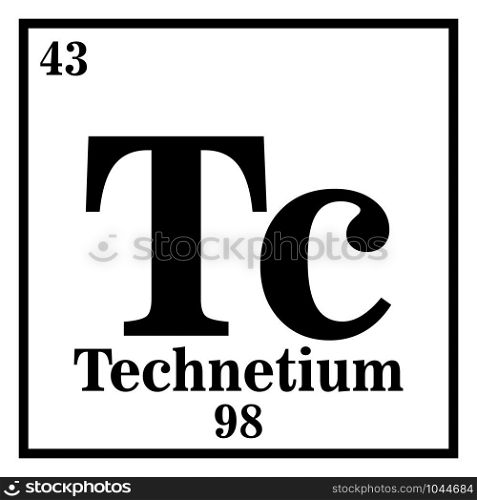 Technetium Periodic Table of the Elements Vector illustration eps 10.. Technetium Periodic Table of the Elements Vector illustration eps 10