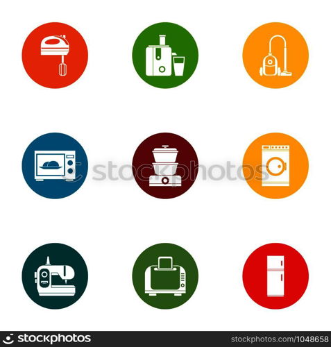 Technical aid icons set. Flat set of 9 technical aid vector icons for web isolated on white background. Technical aid icons set, flat style