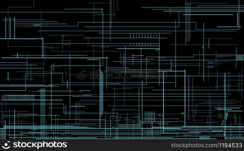 Technical background on a dark background with bright lines for your creativity. Technical background on a dark background with bright lines for