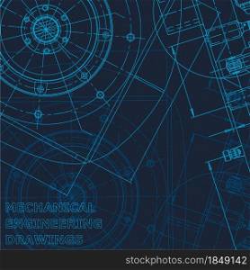 Technical cyberspace. Blueprint. Cover, flyer banner background Mechanical Corporate Identity. Technical cyberspace, Corporate Identity. Blueprint. Vector engineering illustration