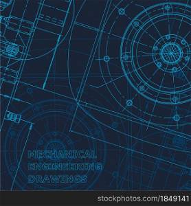 Technical cyberspace. Blueprint. Vector engineering illustration. Cover, flyer, banner background Instrument-making drawings. Technical cyberspace, Corporate Identity. Blueprint. Vector engineering illustration