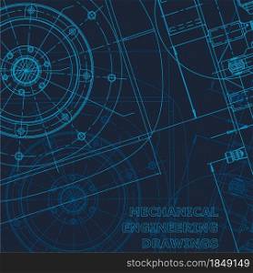 Technical cyberspace. Blueprint. Vector engineering illustration. Cover flyer Corporate Identity. Technical cyberspace, Corporate Identity. Blueprint. Vector engineering illustration