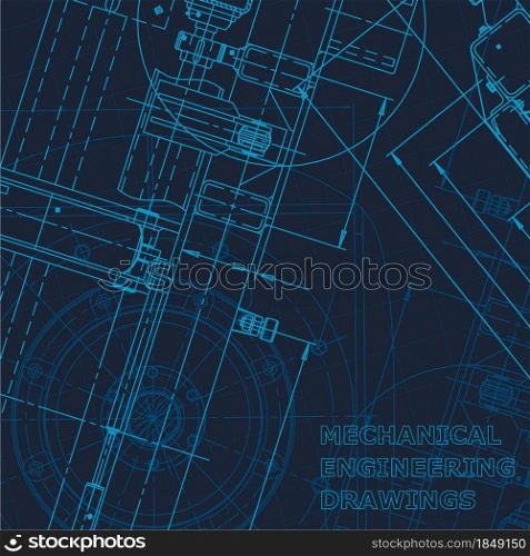 Technical cyberspace. Blueprint. Vector engineering illustration. Mechanical engineering drawing. Corporate Identity. Technical cyberspace, Corporate Identity. Blueprint. Vector engineering illustration