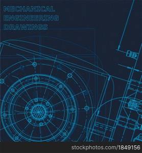 Technical cyberspace. Computer aided design systems. Blueprint, plan, sketch Industry Corporate Identity. Technical cyberspace, Corporate Identity. Blueprint. Vector engineering illustration