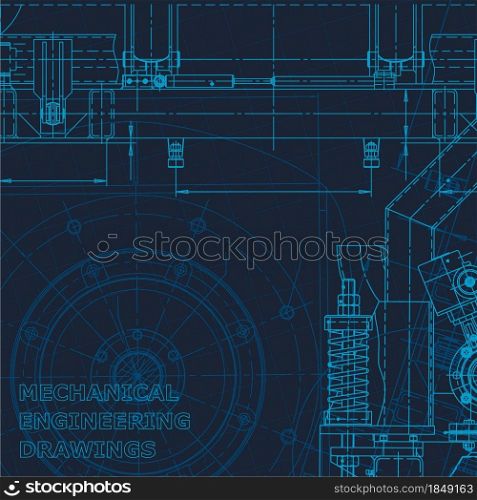 Technical cyberspace. Computer aided design systems. Industry. Corporate Identity. Technical cyberspace, Corporate Identity. Blueprint. Vector engineering illustration