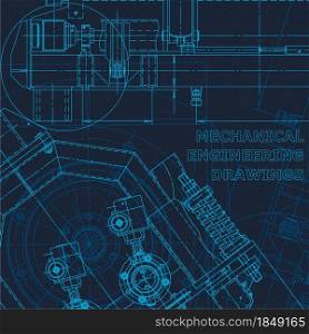 Technical cyberspace. Computer aided design systems. Instrument-making drawings. Blueprint. Corporate Identity. Technical cyberspace, Corporate Identity. Blueprint. Vector engineering illustration