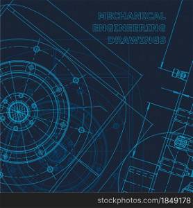 Technical cyberspace. Corporate Identity. Blueprint. Cover, flyer banner background Instrument-making drawing. Technical cyberspace, Corporate Identity. Blueprint. Vector engineering illustration