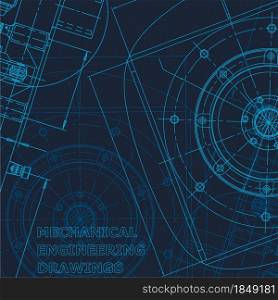 Technical cyberspace. Corporate Identity. Blueprint. Cover, flyer banner background Instrument-making drawings. Technical cyberspace, Corporate Identity. Blueprint. Vector engineering illustration