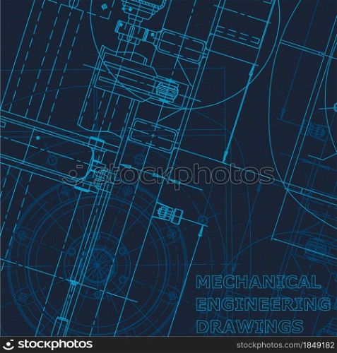 Technical cyberspace. Corporate Identity. Blueprint. Cover flyer banner background Mechanical. Technical cyberspace, Corporate Identity. Blueprint. Vector engineering illustration