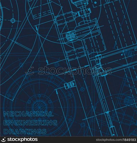 Technical cyberspace. Corporate Identity. Blueprint. Cover flyer banner Mechanical. Technical cyberspace, Corporate Identity. Blueprint. Vector engineering illustration